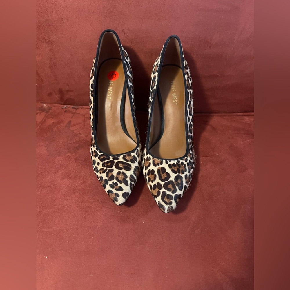 Nine West Horsehair Leopard Print Wedges